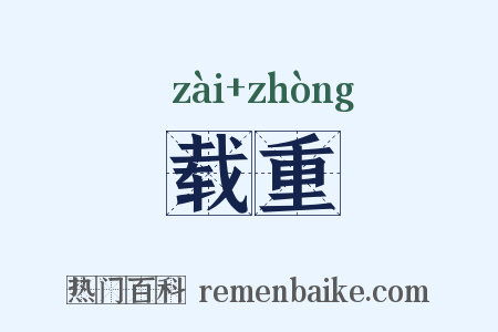 载重是什么意思的图片